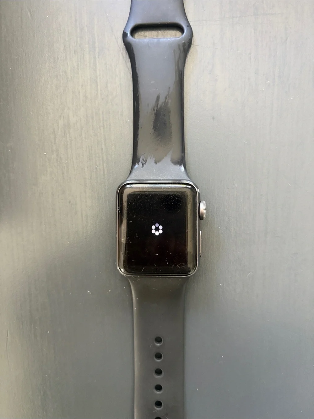 Apple Black Smartwatch with Silicone Band
